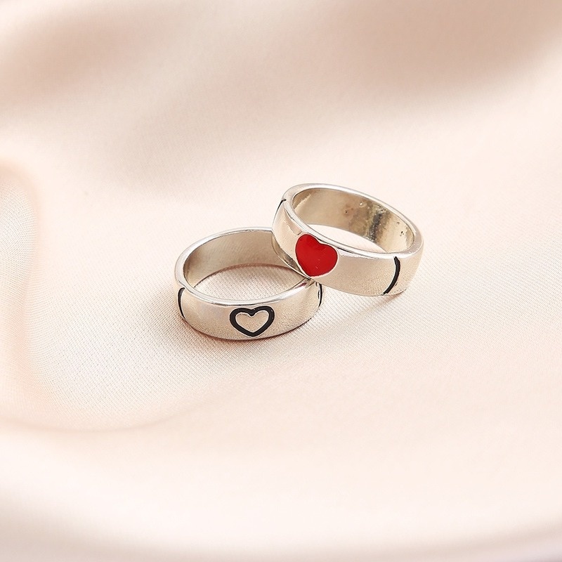 Bộ 2 nhẫn 17KM thiết kế đơn giản xinh xắn phong cách thời trang cho cặp đôi