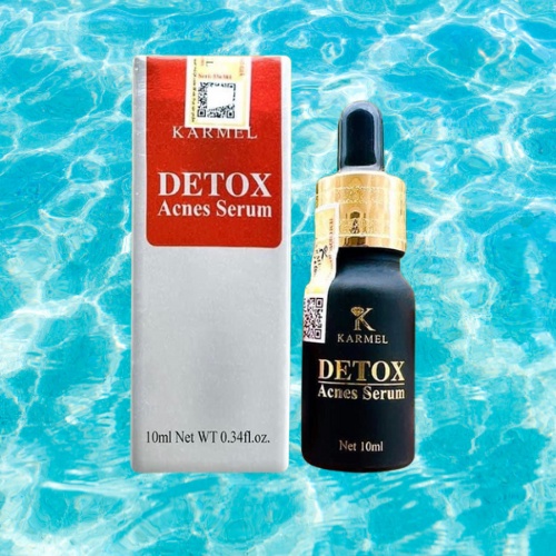Serum karmel sạch mụn đầu đen bã nhờ da sần vỏ cam, mờ vết thâm nám đồng đều mầu da
