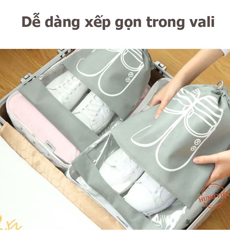 Túi đựng giày họa tiết, bảo vệ giày khỏi bụi bẩn, ẩm mốc, đựng giày khi đi du lịch [TÚI ĐỰNG GIÀY]