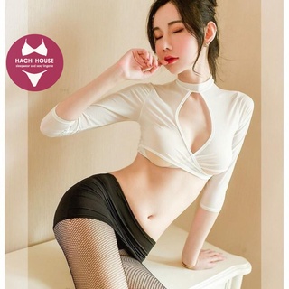 Cosplay cô nàng thư ký gợi cảm hở ngực bộ đồ ngủ sexy 1012