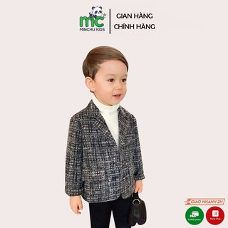 Áo Khoác Dạ Trẻ Em Hàn Quốc, Blazer Cho Bé Trai Từ 10 Đến 22Kg Mầm Shop