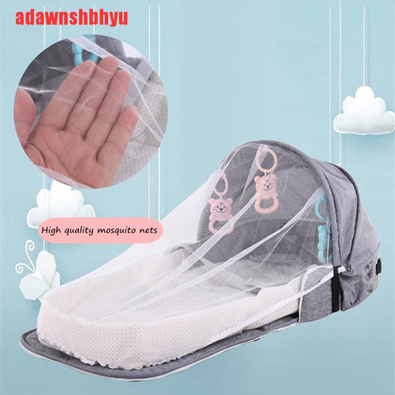 [adawnshbhyu]Portable Anti-mosquito Foldable Baby Crib Outdoor Travel Bed Breathable Cover