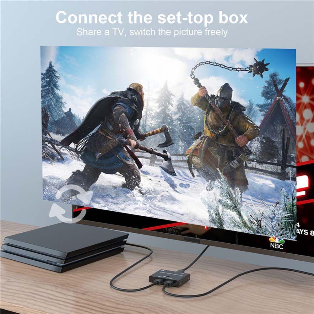 Thiết Bị Chia Cổng Hiển Thị 8K DP 1.4 Với Cáp USB 1 X 2 DP