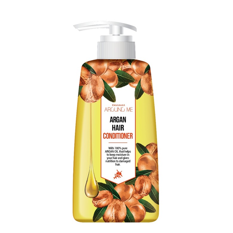 Combo Dầu Gội Và Dầu Xả Phục Hồi Tóc Hư Tổn Around Me Argan Hair Shampoo 500ml/chai