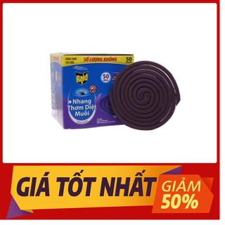 Nhang muỗi raid hương lavender hộp 50 khoanh