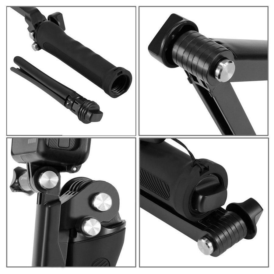 For Gopro Hero Accessories Puluz 3 Way Grip Arm Tripod Mount Selfie Stick