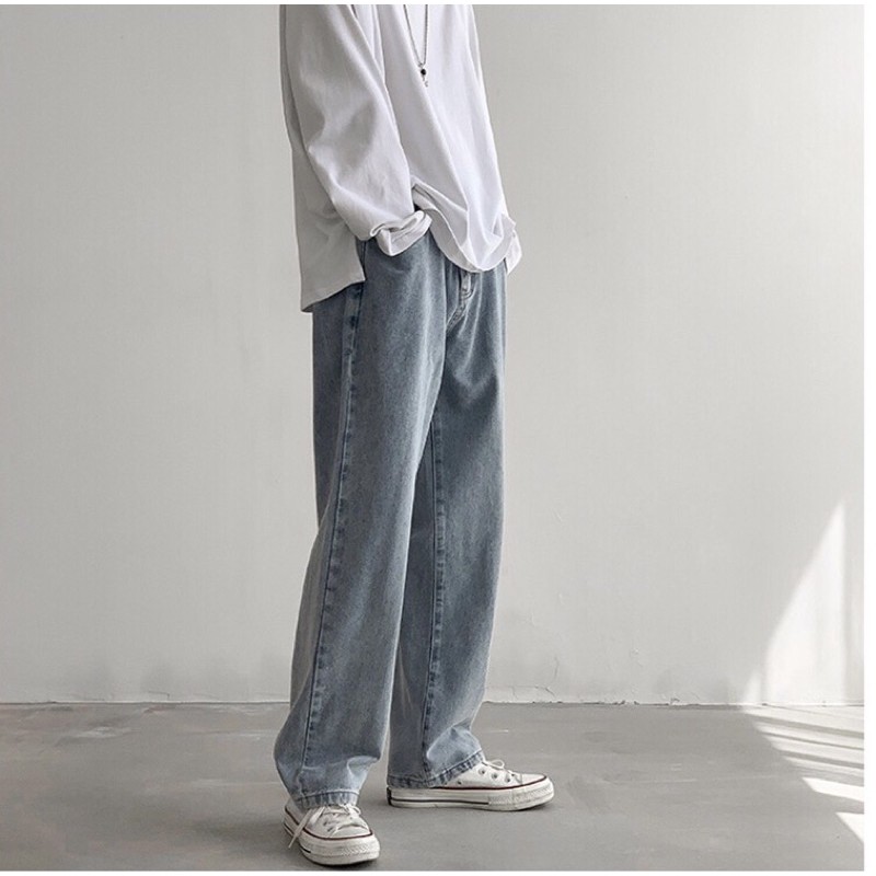 Quần jean nam baggy ống suông, quần bò nam Wash sáng dáng baggy chất demin cao cấp phong cách hàn quốc - 20WE | BigBuy360 - bigbuy360.vn