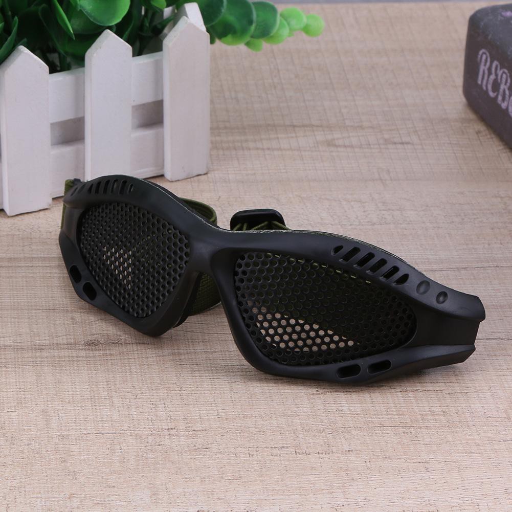 Metal Mesh Tactical Glasses Eye Protection Shock Resistant Goggles
