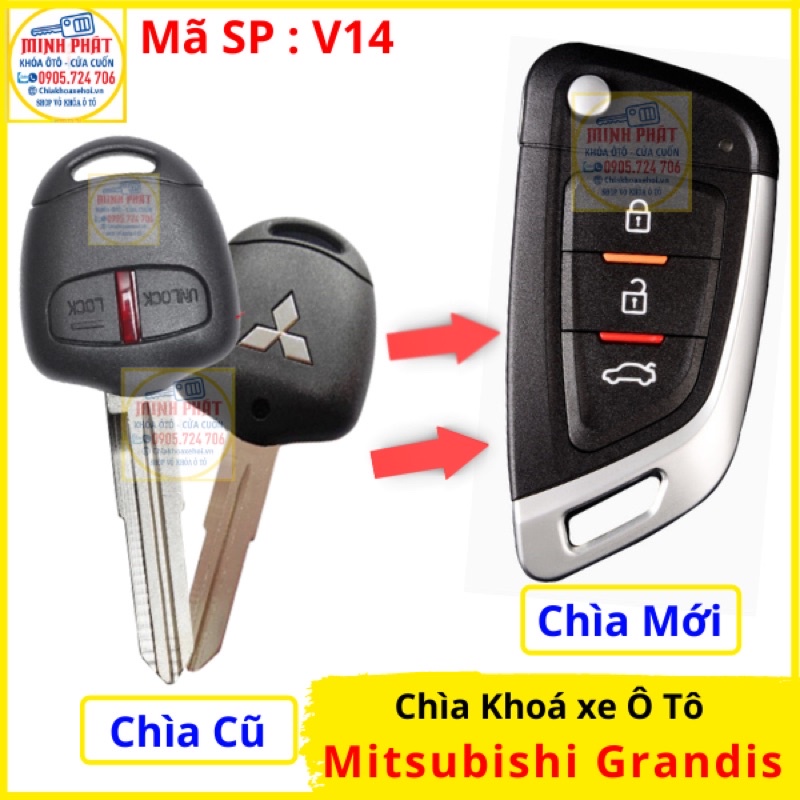 Làm chìa khoá xe Mitsubishi Grandis mẫu V14