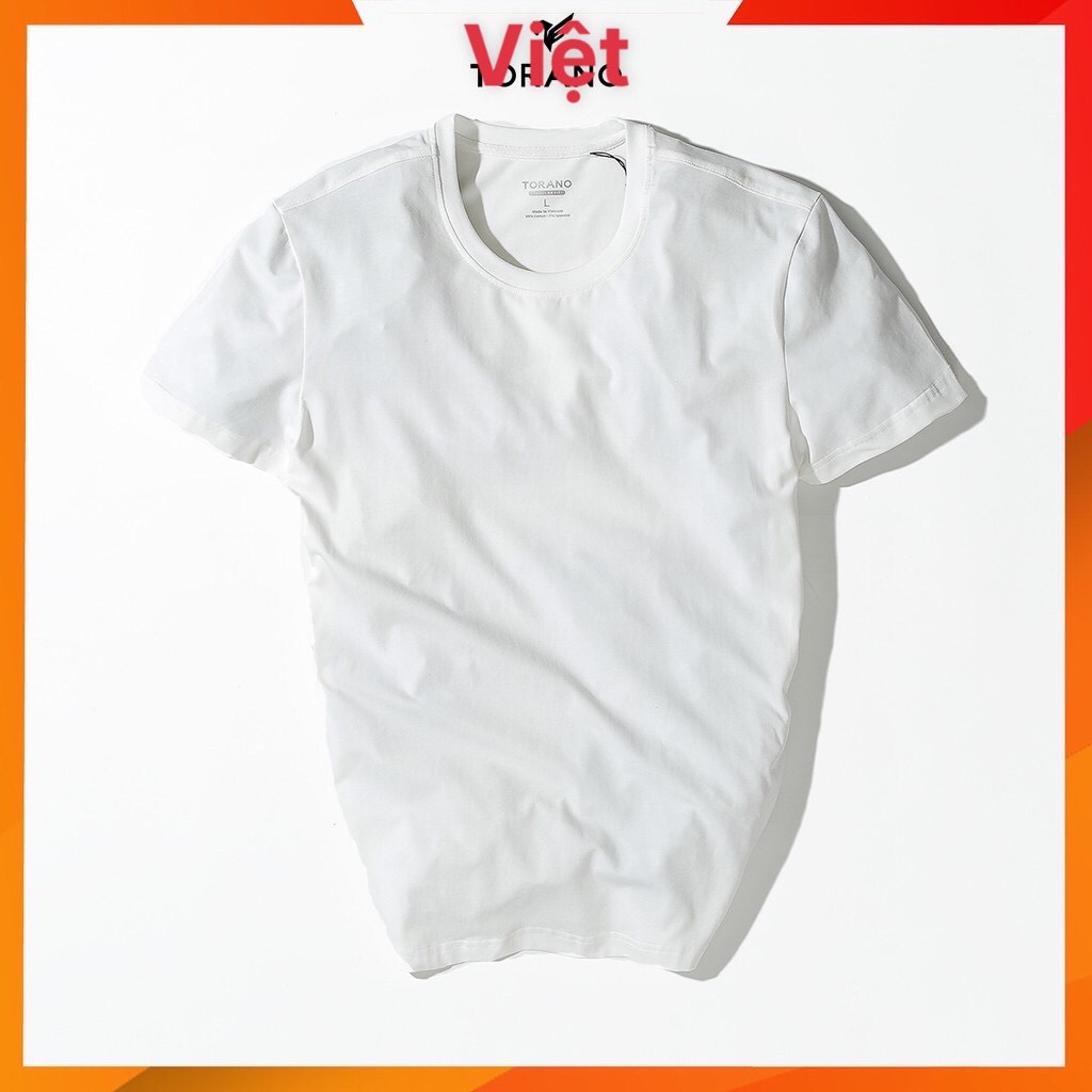 Áo thun nam trơn cổ tròn, áo ngắn tay không cổ , vải cotton mềm, co giãn, dầy dặn