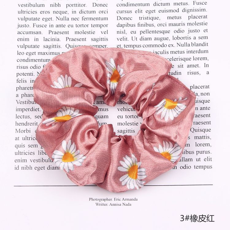 Xả hàng - Dây buộc tóc in hình hoa cúc 1B09