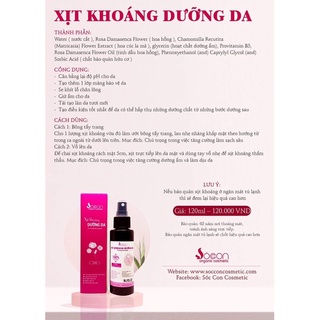 Xịt khoáng hoa hồng Sóc Con