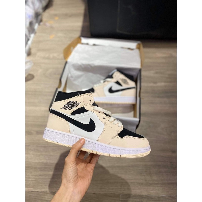 GIÀY THỂ THAO JORDAN 1 MÀU BE MIX ĐEN | BigBuy360 - bigbuy360.vn