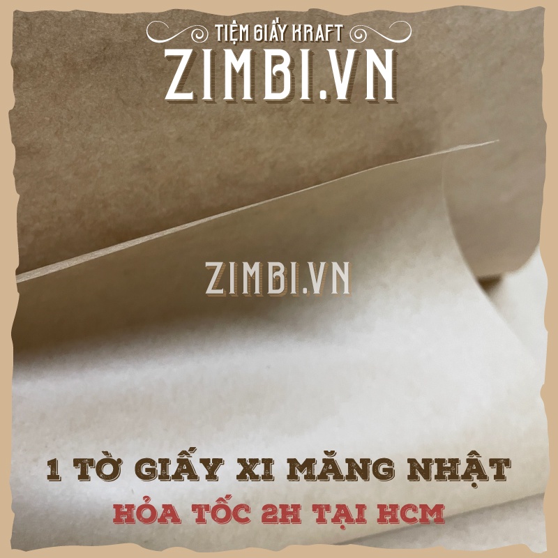 [10 tờ] Giấy Xi Măng NHẬT Zimbi | Giấy Kraft Loại Dày và Dai Bọc Hàng Tiêu Chuẩn | Hàng tái chế