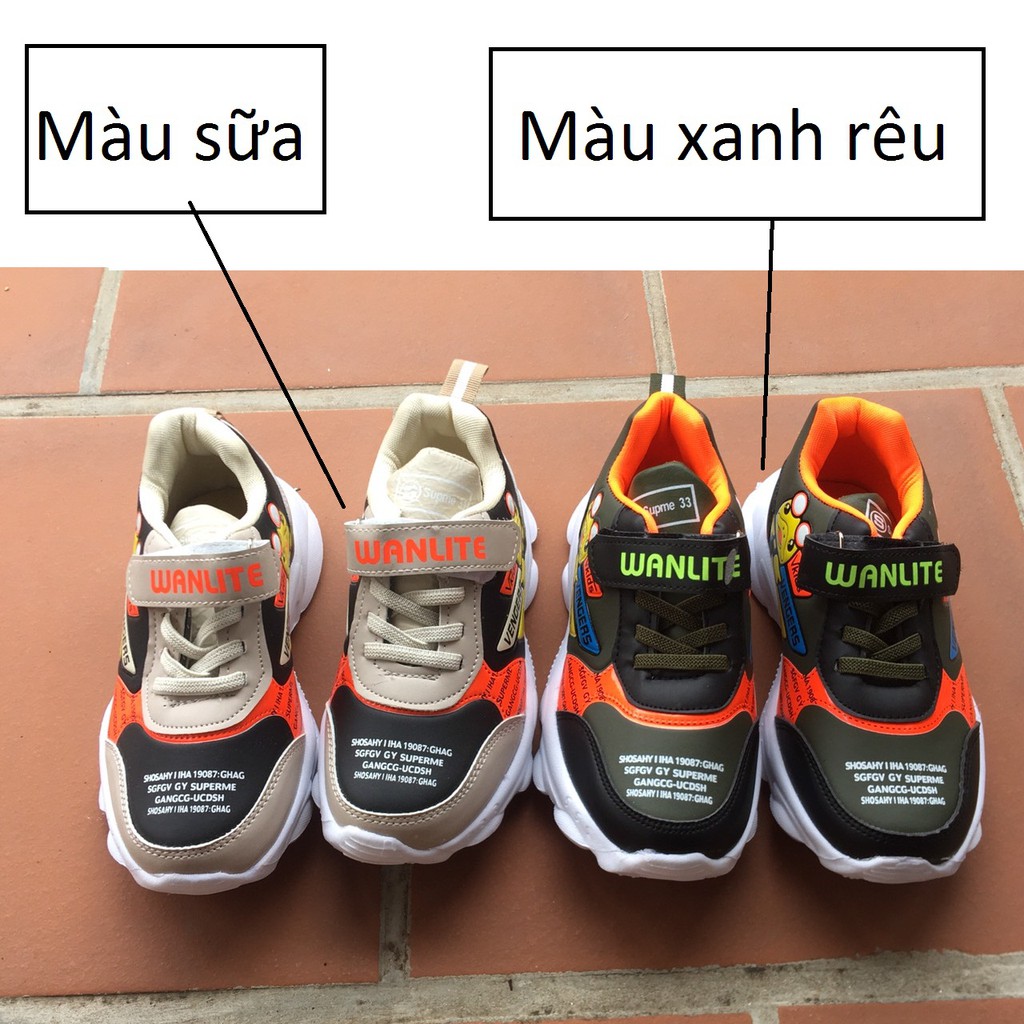 Giày thể thao cho bé trai từ 5 đến 14 tuối (từ size 32 đến size 37)
