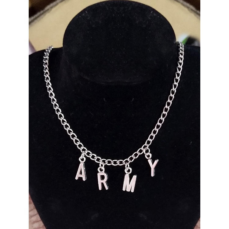 Vòng cổ Mặt Chữ ARMY Thời Trang Cho Nữ