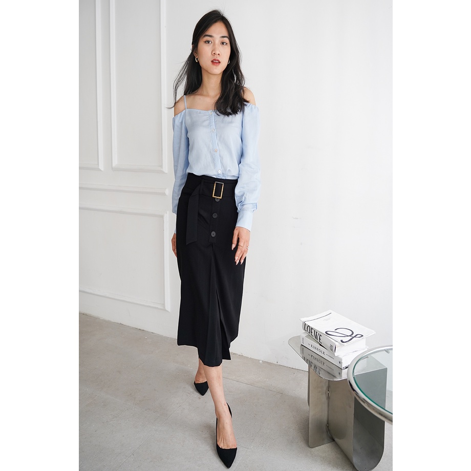 De Leah - Áo Hở Vai Tay Bồng - Thời Trang Thiết Kế