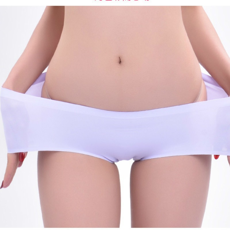 Quần lót LEVAO lụa băng đáy cotton giấu đường may chống vi khuẩn thoáng khí cho nữ