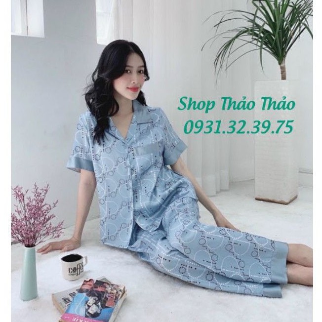 Pijama Lụa Satin Quần Dài Big Size 3XL🌸Giảm 10K Đơn 200K