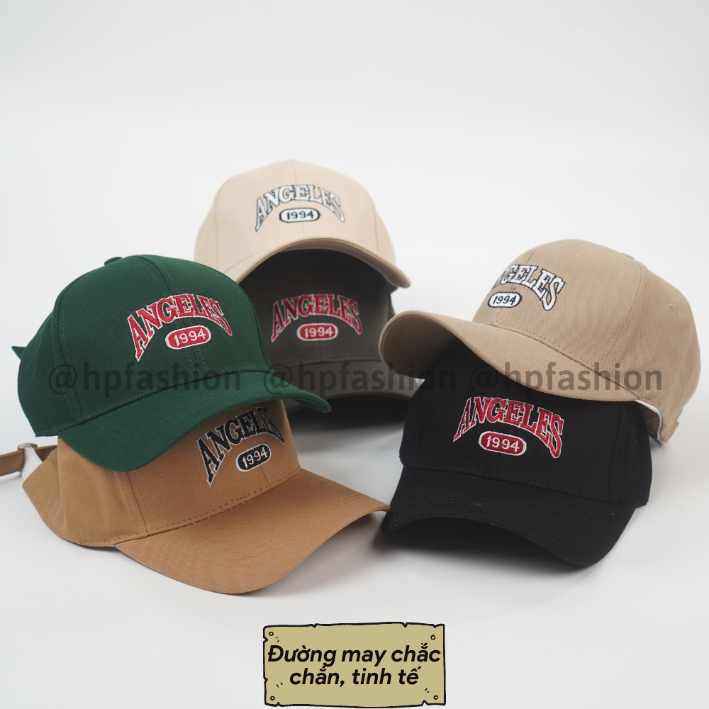 Mũ lưỡi trai ❤️ Nón kết thêu chữ ANGELES chất kaki cao cấp form unisex nam nữ N60 - Happy Style