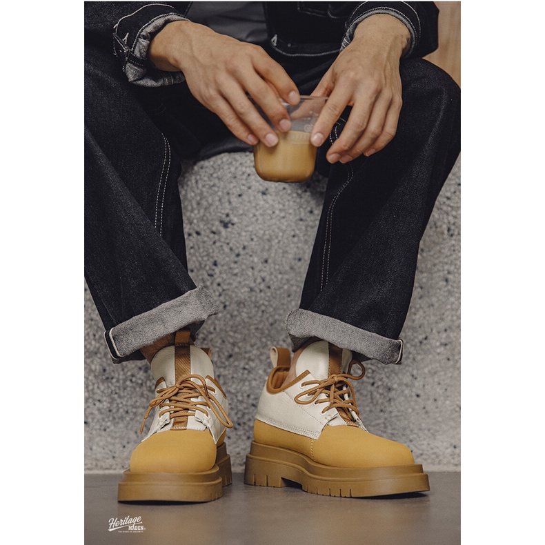 Giày bốt Martin MADEN cổ cao thời trang mùa đông mới 2021