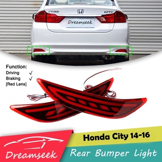 Đèn Led Phản Quang Gắn Cản Sau Đuôi Xe Cho Honda City 2014 2015 2016