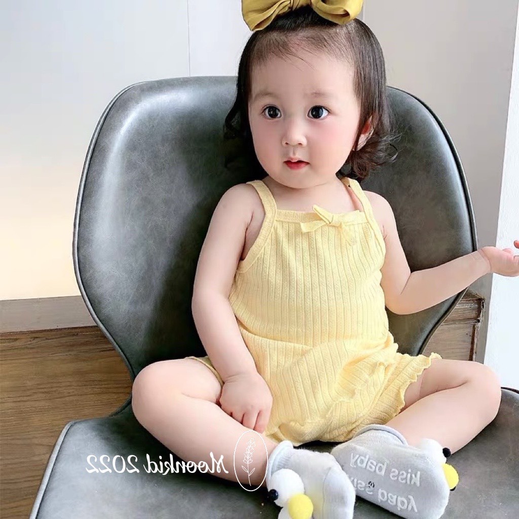 Đồ Bộ tăm gân 2 dây dễ thương bé gái 8-20kg