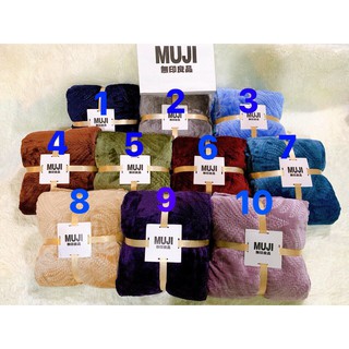Chăn Tuyết Nhung Muji Vân Hoa Hàng Mới 2019 (chát chọn màu)