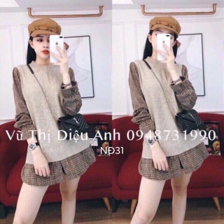 Áo len giả váy siêu hot - kèm ảnh thật