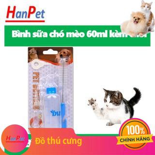 Hanpet- BÌNH SỮA chó mèo ( 4711693) bình 150ml+120ml cho chó mèo-bình ti cho chó mèo sơ sinh