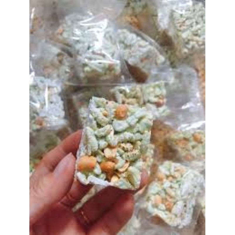 Cốm nếp lá dứa đậu phộng 500g