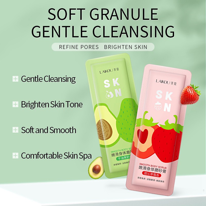 [Hàng mới về] Set 2 mặt nạ bùn tẩy tế bào chết làm sạch da mặt chiết xuất dâu tây/bơ hạt mỡ