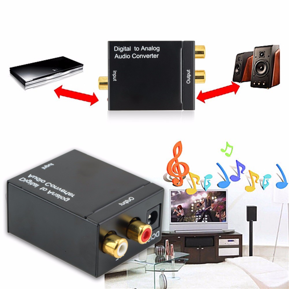 ⋐⋐ 1.5m Digital to Analog Audio Adapter Converter Digital Adaptador Optic Coaxial Toslink Signal to Analog Audio Converter 【nuuo】