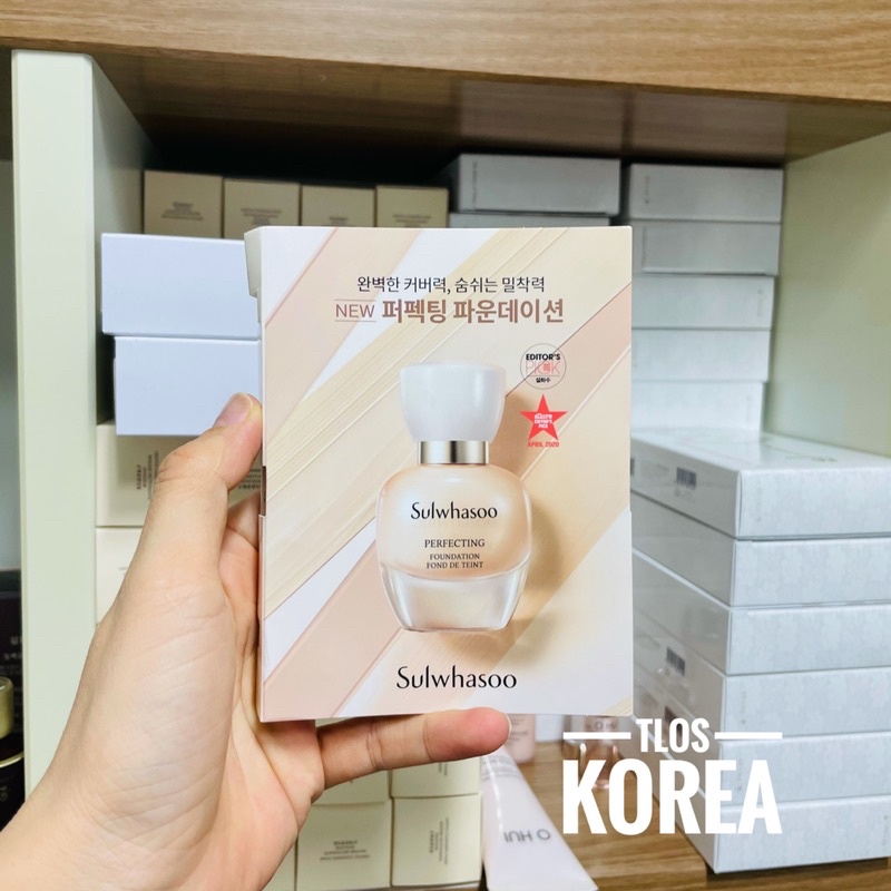 [4ml] Tuýp Sulwhaso Kem Nền Che Khuyết Điểm Hoàn Hảo Sulwhasoo Perfecting Foundation 4ml - Che khuyết điểm-Lâu Trôi 12h