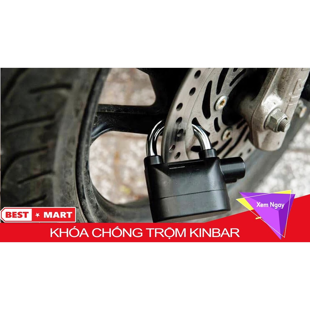 Ổ khóa báo động chống trộm CT02 chống cắt , Khóa càng xe máy, Khóa cửa an toàn cao cấp có chuông báo