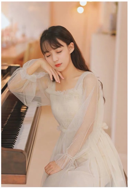 Đầm công chúa tay bồng ảnh thật ở cuối 🌥🌸 | BigBuy360 - bigbuy360.vn