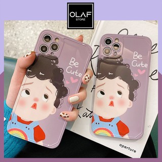 Ốp iPhone hoạt hình cute baby tóc xoăn dễ thương mặt bóng.Tương thích iPhone 12 ProMax/12/11 ProMax/11/XsMax/X/8plus/8/7