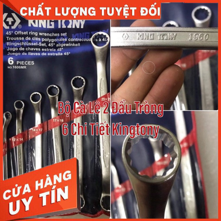 Bộ Cà Lê 2 Đầu Tròng 6 Chi Tiết Kingtony Đài Loan SẢN PHẨM TỐT CHẤT LƯỢNG BẢO HÀNH 6 - 12 THÁNG