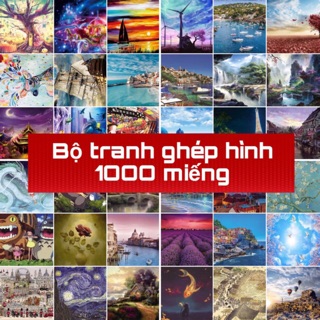 Bộ tranh ghép 1000 miếng bằng gỗ