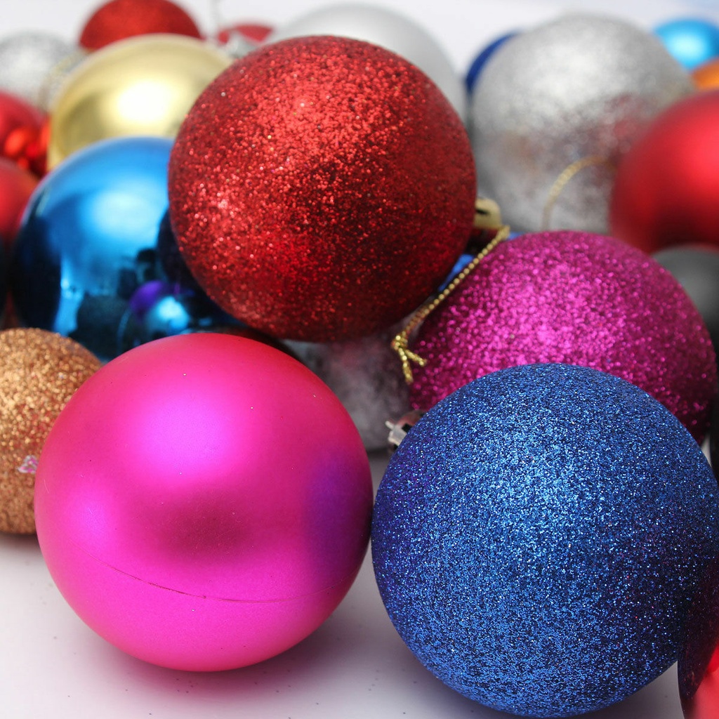 Bộ 24 Trái Châu 3cm Trang Trí Cây Thông Noel