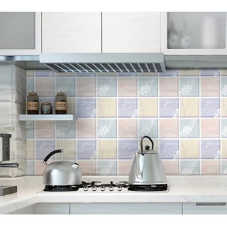 Cuộn 5m giấy dán bếp khổ 60cm - hoa hồng ECC004