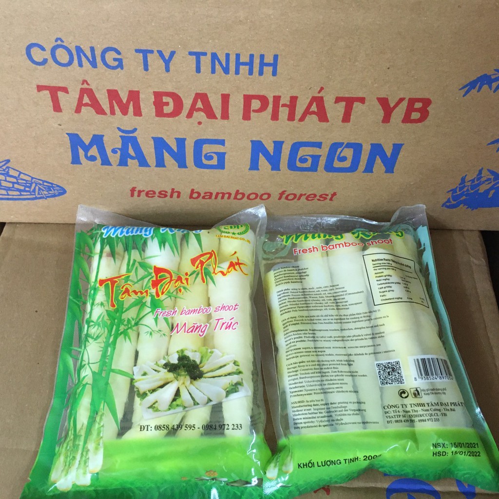 1 thùng 40 gói măng trúc nhỡ Tâm Đại Phát đặc sản Tây Bắc