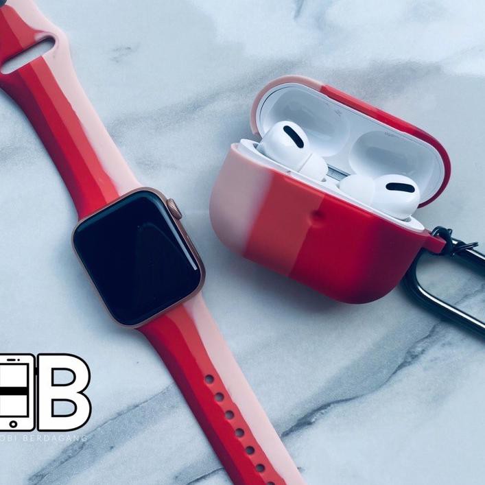 Dây Đeo Thể Thao Màu Cầu Vồng Cho Đồng Hồ Thông Minh Apple Watch Series 1 / 2 / 3 / 4 / 5 / 6 Airpods Gen 1 2 Pro Màu Sắc