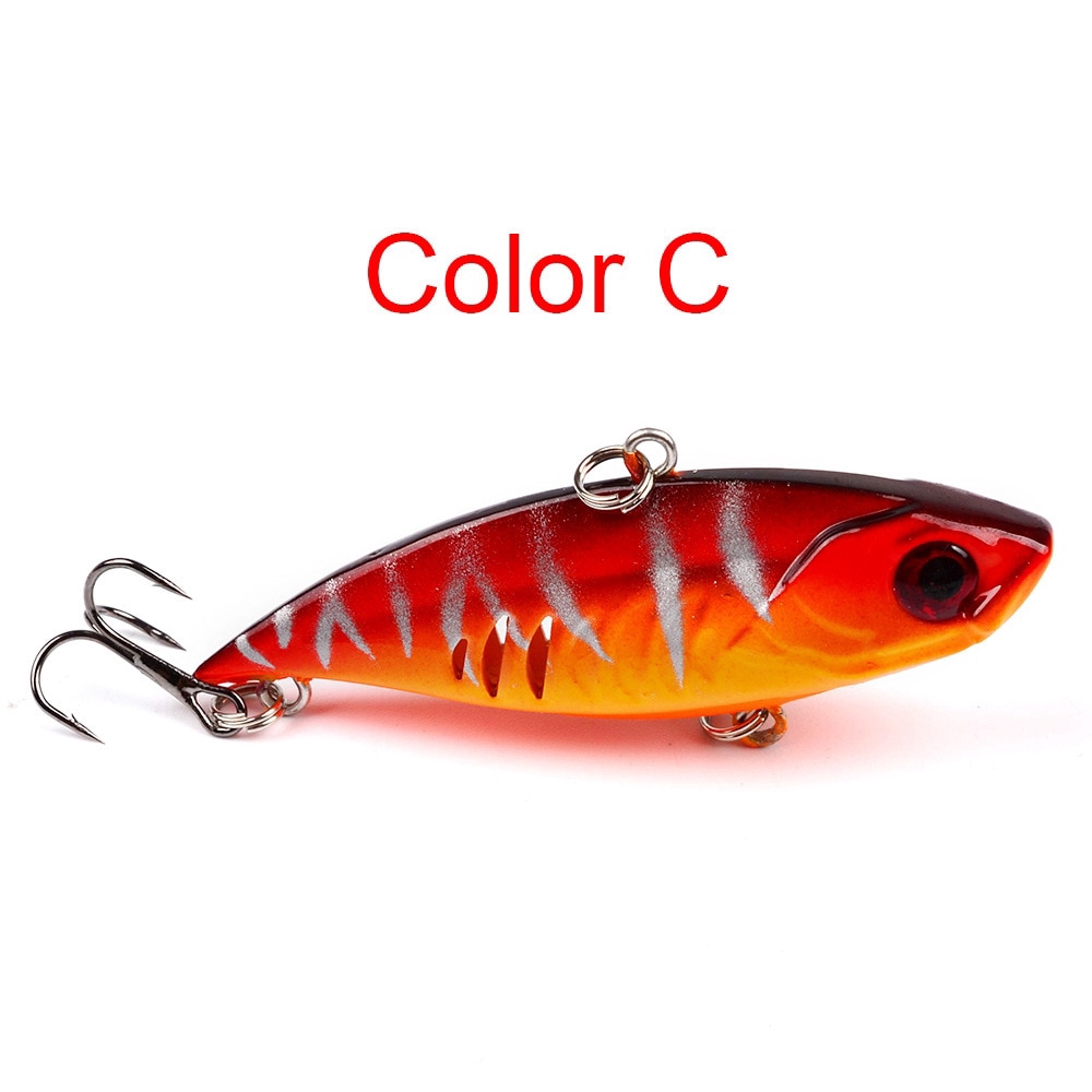Mồi Giả Câu Cá Bằng Nhựa Cứng 6.5cm/11g Kèm 6 Mồi Câu#Móc