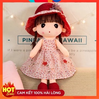 Gấu Bông Búp Bê Quà Tặng Cho Bé Màu Đỏ Hoa