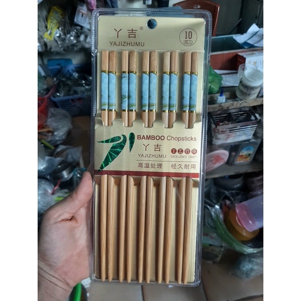 Đũa tre cao cấp xuất khẩu vân đá, Đũa tre hoa bamboo