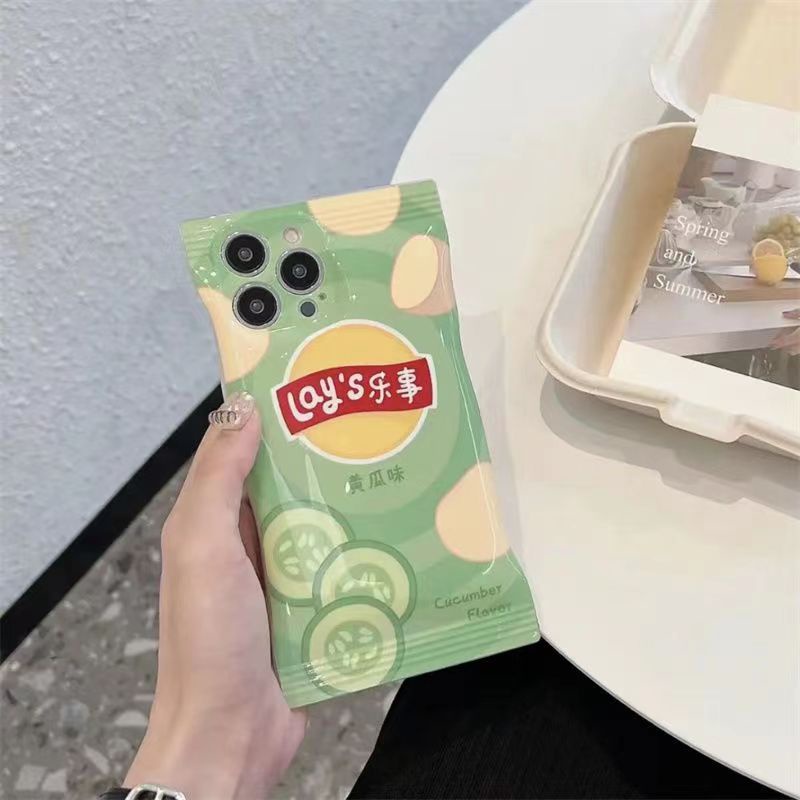 Ốp Điện Thoại Chống Sốc Hình Gói Snack Dễ Thương Cho IPhone 6 6S 7 8 Plus SE 2020 X XR XS Max 11 12 13 14 Pro Max Plus