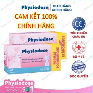 Combo 2 hộp / 80 nước muối sinh lý physiodose pháp dr.papie - vệ sinh răng miệng rơ lưỡi, rửa mũi - dr papie