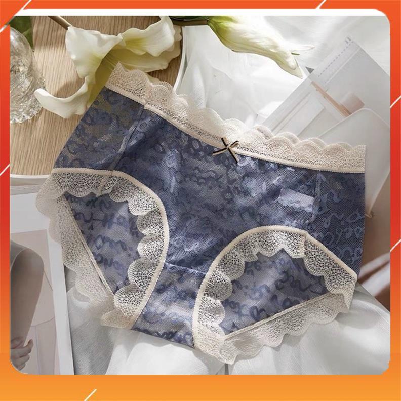 Quần lót nữ kháng khuẩn cạp cao nâng mông chất liệu ren cao cấp Q2109