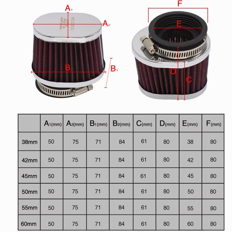 Bộ Chế Hòa Khí 38mm 42mm 45mm 50mm 55mm 60mm 21 / 24 / 26 / 28 / 30 / 32 / 34mm Chuyên Dụng Cho PWK Keihin